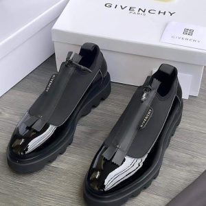 Givenchy zip shiny leather shoe - black