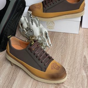 Versace Ankle Lace up Shoe - Brown