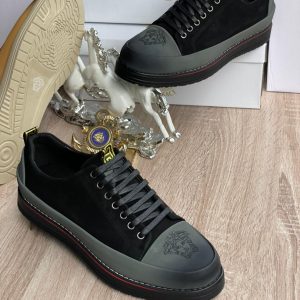 Versace Ankle Lace up Shoe - Black
